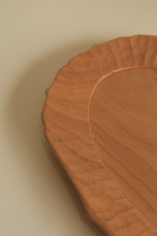 YU | Wooden Flower-shaped Plate Oval